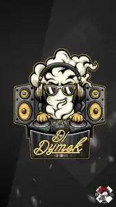 mascot logo brand hero projekt dj dymek wodzirej impreza dym glosniki pixel studio graficzne chrzanow reklama x