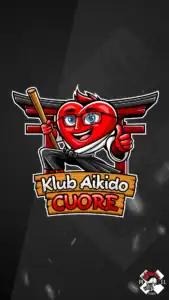 mascot logo brand hero projekt klub aikido cuore serce sztuki walki pixel studio graficzne chrzanow reklama x