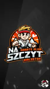 mascot logo brand hero projekt na szczyt karate karateka sztuki walki kimono pixel studio graficzne chrzanow reklama x