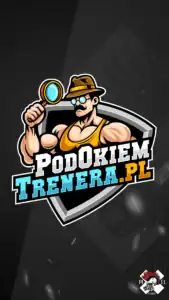 mascot logo brand hero projekt pod okiem trenera trener personalny silownia detektyw pixel studio graficzne chrzanow reklama x