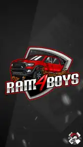 mascot logo brand hero projekt ram boys samochod terenowy czerwony offroad pixel studio graficzne chrzanow reklama x