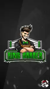 mascot logo brand hero projekt ring barber barbershop fryzjer postac maskotka fryzjerstwo pixel studio graficzne chrzanow reklama x