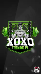 mascot logo brand hero projekt xoxo trening motywacja trener personalny silownia sztanga pixel studio graficzne chrzanow reklama x