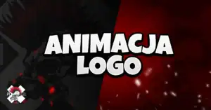 Grafika z podzielonym czarnym i czerwonym tłem, przedstawiająca niewyraźną czaszkę z irokezem. Pogrubiony biały tekst w środku brzmi &quot;ANIMACJA LOGO&quot;. W lewym dolnym rogu znajduje się małe logo czaszki z czerwonym &quot;X&quot; i napisem &quot;PXKERNEL&quot;.