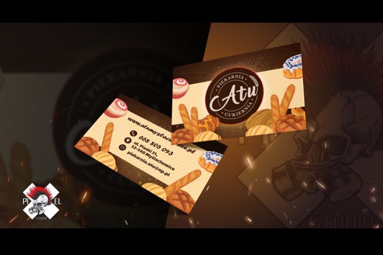 Wizytowka Projekt Atu Piekarnia Cukiernia Wypieki Chleb Bulki Bagietki Pixel Studio Graficzne Chrzanow Reklama 1920x1080